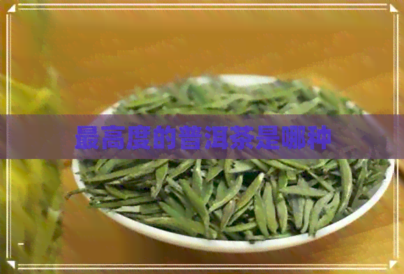 更高度的普洱茶是哪种