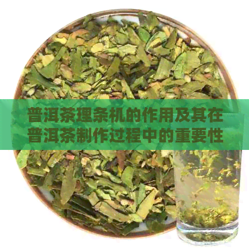 普洱茶理条机的作用及其在普洱茶制作过程中的重要性