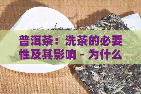 普洱茶：洗茶的必要性及其影响 - 为什么每次喝茶前都需要洗茶？