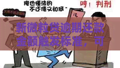 新微粒贷逾期还款金额触发标准，可能会导致立案起诉