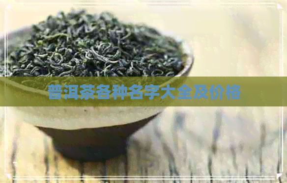 普洱茶各种名字大全及价格