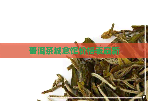 普洱茶城念馆价格表最新