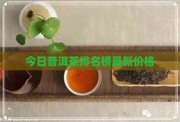 今日普洱茶排名榜最新价格