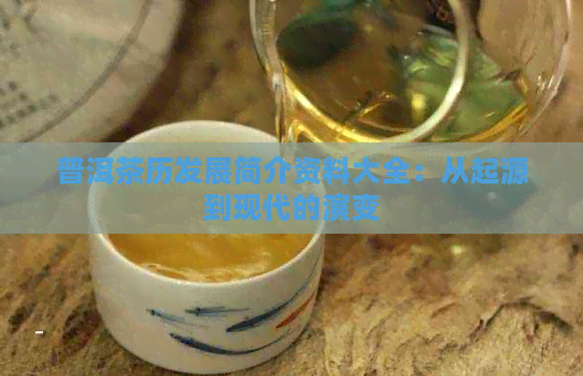 普洱茶历发展简介资料大全：从起源到现代的演变