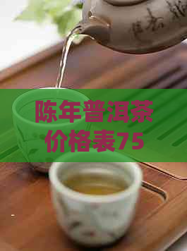 陈年普洱茶价格表7581元：一盒多少钱？包括75819、75815等