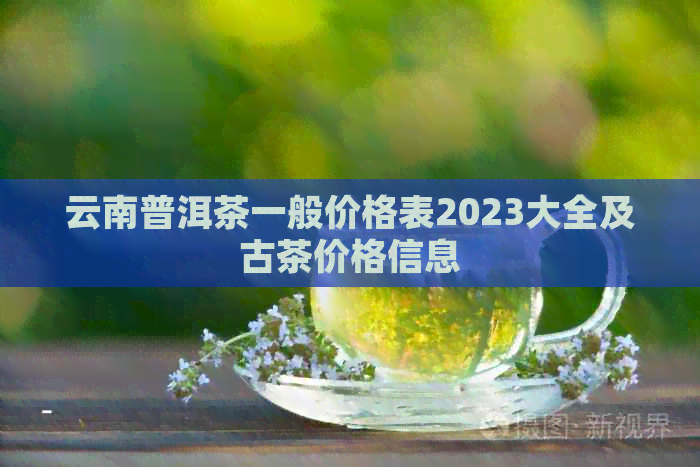 云南普洱茶一般价格表2023大全及古茶价格信息