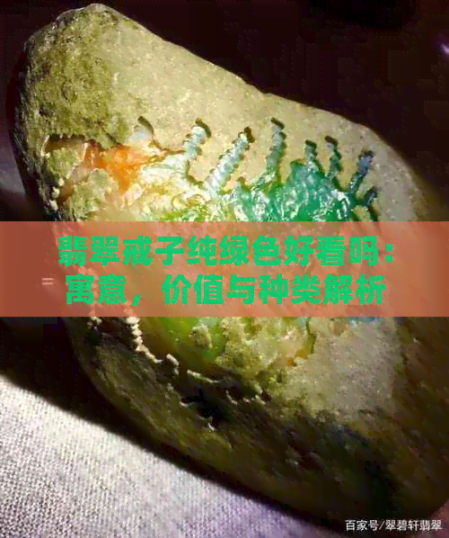 翡翠戒子纯绿色好看吗：寓意，价值与种类解析