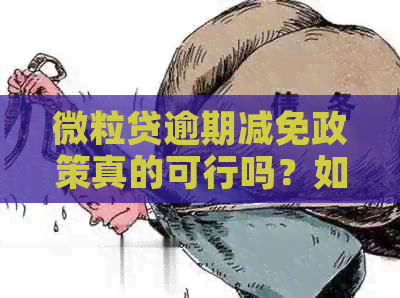 微粒贷逾期减免政策真的可行吗？如何申请以及相关注意事项