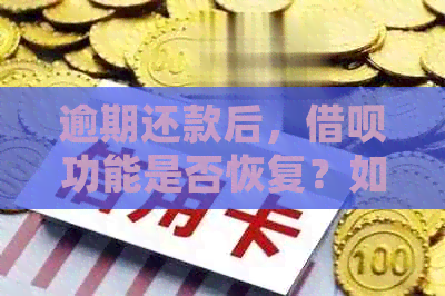 逾期还款后，借呗功能是否恢复？如何处理以确保再次使用？