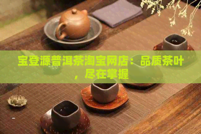 宝登源普洱茶淘宝网店：品质茶叶，尽在掌握