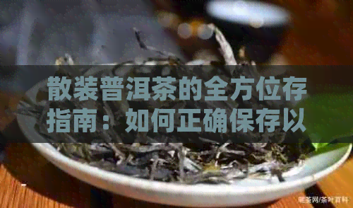 散装普洱茶的全方位存指南：如何正确保存以保持其品质和口感