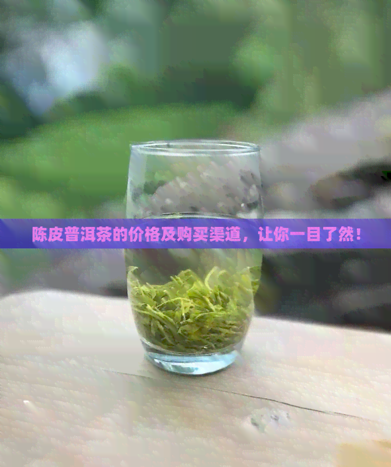 陈皮普洱茶的价格及购买渠道，让你一目了然！