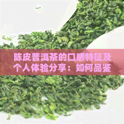 陈皮普洱茶的口感特征及个人体验分享：如何品鉴与欣这种独特风味？