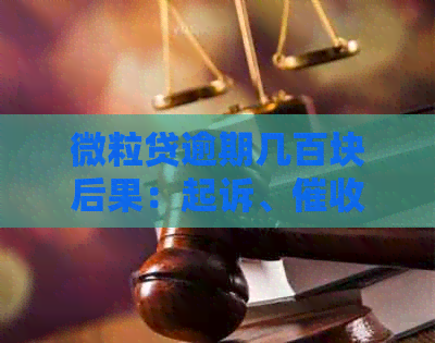 微粒贷逾期几百块后果：起诉、与买房影响全解析