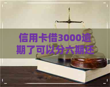 信用卡借3000逾期了可以分六期还吗