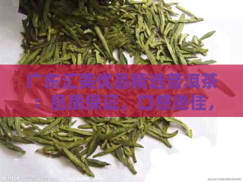 广东汇美优品精选普洱茶：品质保证，口感绝佳，值得一试！