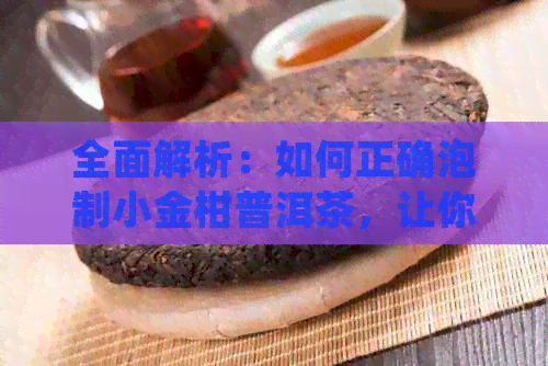 全面解析：如何正确泡制小金柑普洱茶，让你品尝到口感与风味