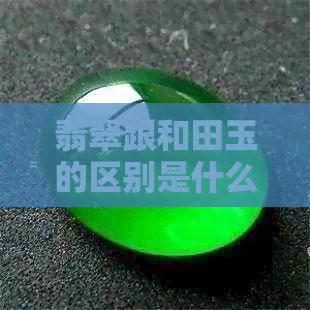 翡翠跟和田玉的区别是什么？哪一个更好？