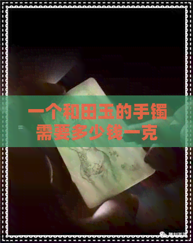 一个和田玉的手镯需要多少钱一克