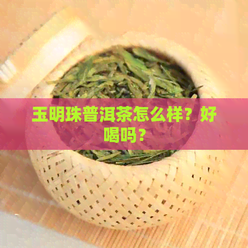 玉明珠普洱茶怎么样？好喝吗？