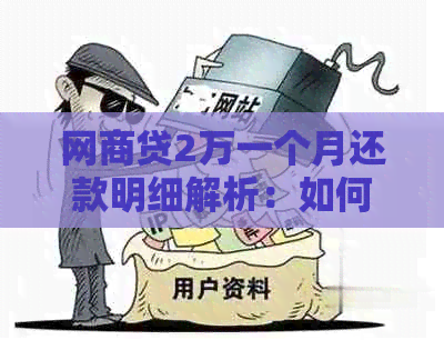 网商贷2万一个月还款明细解析：如何计算每月应还金额及费用？