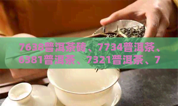 7638普洱茶砖、7734普洱茶、6381普洱茶、7321普洱茶、7538普洱茶