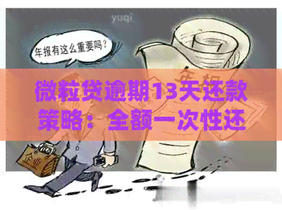 微粒贷逾期13天还款策略：全额一次性还清可行吗？