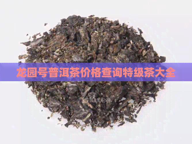 龙园号普洱茶价格查询特级茶大全