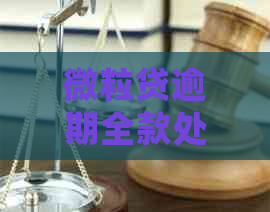 微粒贷逾期全款处理时间及可能影响：全面解析与建议