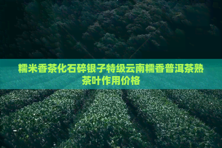 糯米香茶化石碎银子特级云南糯香普洱茶熟茶叶作用价格