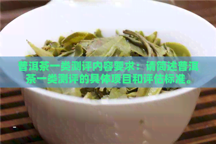 普洱茶一类测评内容要求：请简述普洱茶一类测评的具体项目和评估标准。