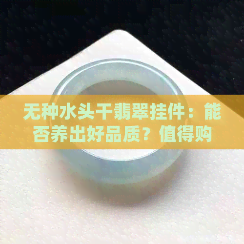 无种水头干翡翠挂件：能否养出好品质？值得购买吗？