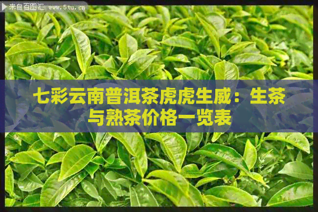 七彩云南普洱茶虎虎生威：生茶与熟茶价格一览表