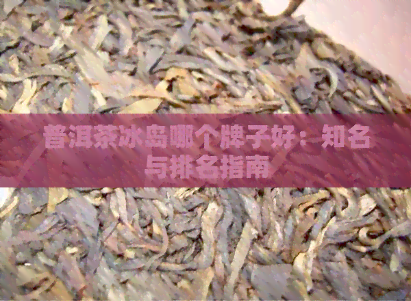 普洱茶冰岛哪个牌子好：知名与排名指南