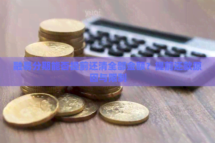 融易分期能否提前还清全部金额？提前还款原因与限制