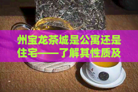 州宝龙茶城是公寓还是住宅——了解其性质及小区评价