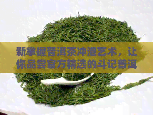 新掌握普洱茶冲泡艺术，让你品尝官方精选的斗记普洱茶