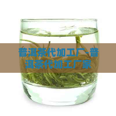 普洱茶代加工厂-普洱茶代加工厂家