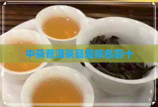 中茶普洱茶品质排名前十