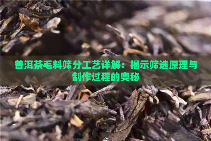 普洱茶毛料筛分工艺详解：揭示筛选原理与制作过程的奥秘