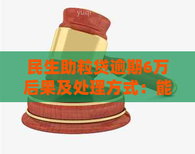 民生助粒贷逾期6万后果及处理方式：能否分期？起诉时间及紧急联系人电话