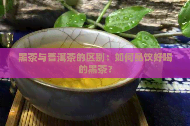 黑茶与普洱茶的区别：如何品饮好喝的黑茶？