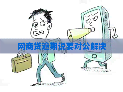 网商贷逾期说要对公解决