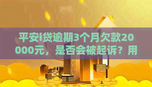 平安i贷逾期3个月欠款20000元，是否会被起诉？用户真实案例分析及应对策略