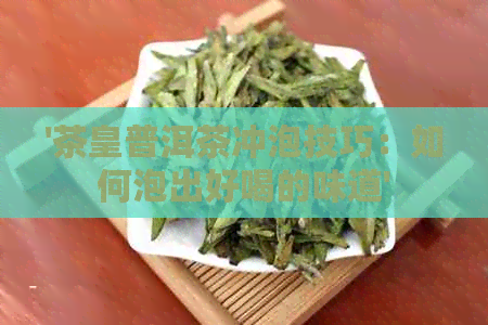 '茶皇普洱茶冲泡技巧：如何泡出好喝的味道'