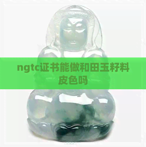 ngtc证书能做和田玉籽料皮色吗