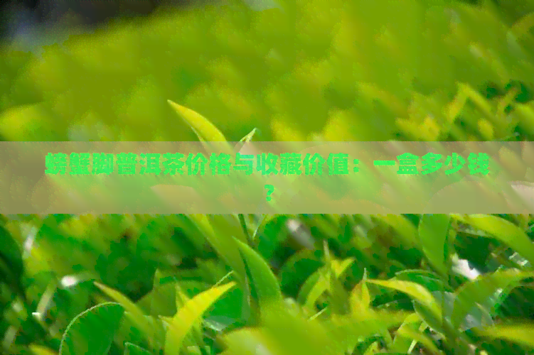 螃蟹脚普洱茶价格与收藏价值：一盒多少钱？