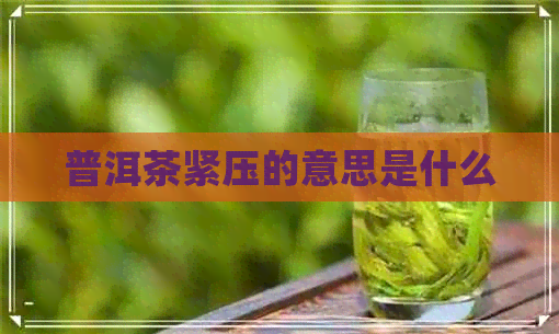 普洱茶紧压的意思是什么