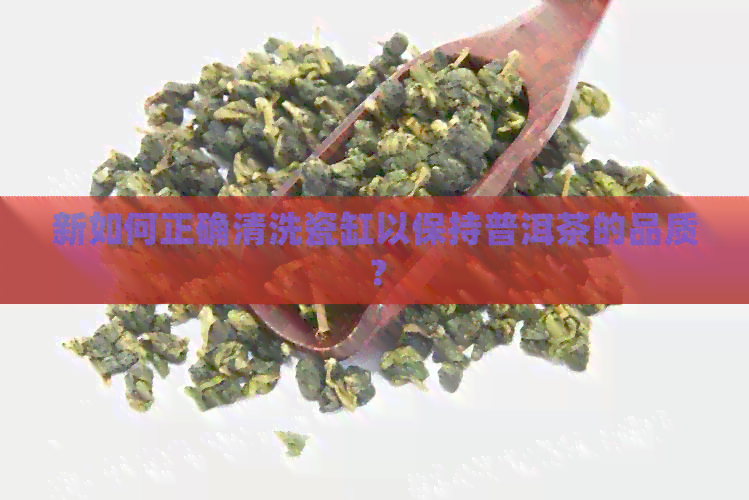 新如何正确清洗瓷缸以保持普洱茶的品质？