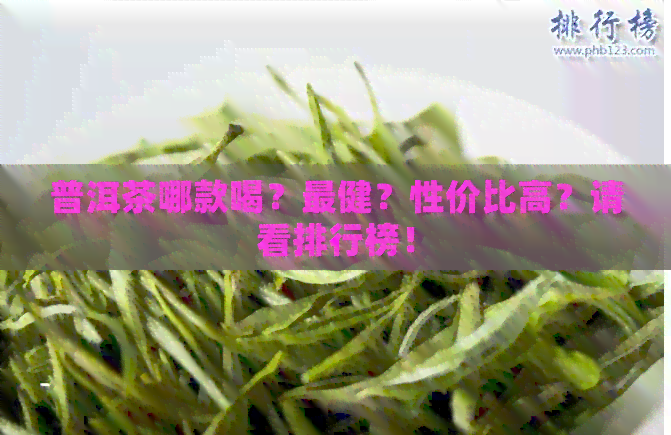 普洱茶哪款喝？最健？性价比高？请看排行榜！